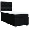 vidaXL Boxspringbett mit Matratze Schwarz 90x190 cm Stoff