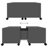 vidaXL Couchtisch Grau 75x75x38 cm Holzwerkstoff