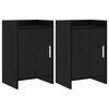 vidaXL Nachttische 2 pcs Schwarze Eiche 40 x 30 x 60 cm Holzwerkstoff