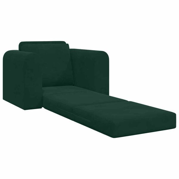 vidaXL Schlafsofa Dunkelgr&uuml;n 98 x 71 x 83 cm Samt