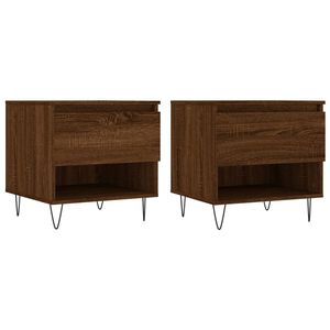 vidaXL Couchtische 2 Stk. Braun Eichen-Optik 50x46x50 cm Holzwerkstoff