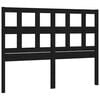 vidaXL Kopfteil Schwarz 125,5x4x100 cm Massivholz Kiefer
