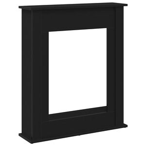 vidaXL Kaminumrandung Schwarz Eichen-Optik 75x20x87,5 cm Holzwerkstoff