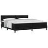 vidaXL Boxspringbett mit Matratze Schwarz 200 x 200 cm Stoff
