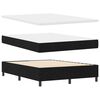 vidaXL Boxspringbett mit Matratze mit LED Schwarz 140 x 190 cm Stoff