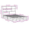 vidaXL Massivholzbett mit Regal ohne Matratze Wachsbraun 120x200 cm