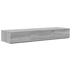 vidaXL Studiotisch Sonoma-Grau 130 x 40 x 19,5 cm Holzwerkstoff