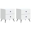 vidaXL Nachttisch 2 pcs Wei&szlig; 43 x 34,5 x 47,5 cm Holzwerkstoff