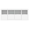 vidaXL Sideboard mit LED-Leuchten Weiß 163x37x67 cm