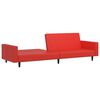 vidaXL Schlafsofa 2-Sitzer Rot Kunstleder