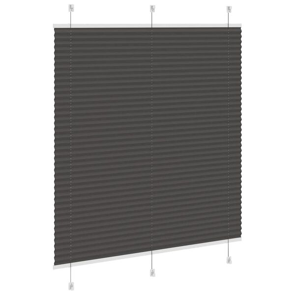 vidaXL Plissee Schwarz 115x100 cm Stoffbreite 114,4 cm Polyester