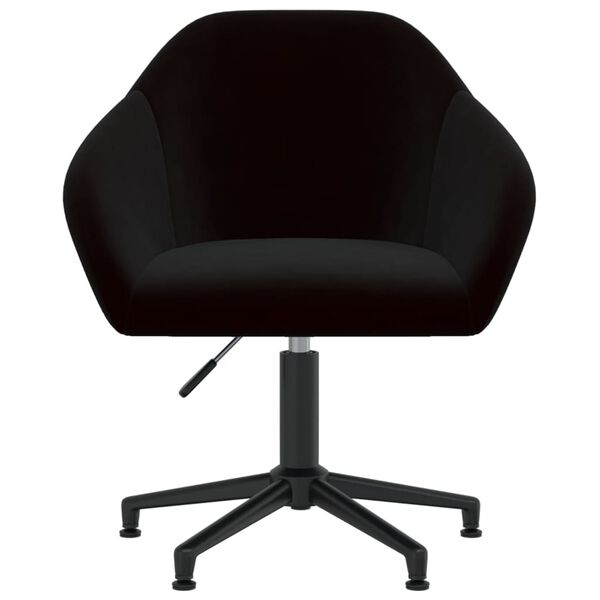 vidaXL Esszimmerst&uuml;hle 4 Stk. Drehbar Schwarz Samt