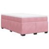 vidaXL Boxspringbett mit Matratze Rosa 120x190 cm Samt