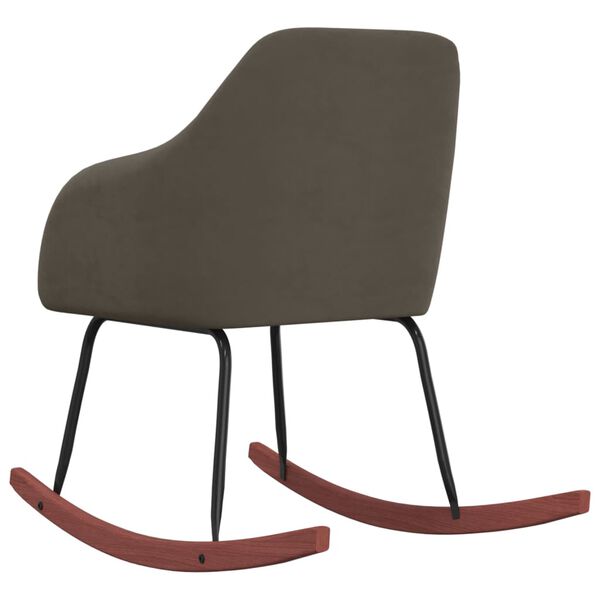 vidaXL Schaukelstuhl Dunkelgrau Samt