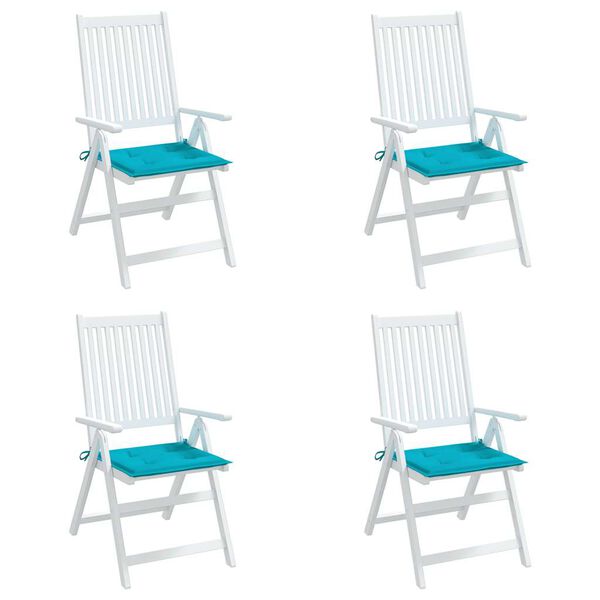 vidaXL Gartenstuhl-Kissen 4 Stk. T&uuml;rkis 50x50x4 cm Stoff