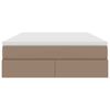 vidaXL Aufbewahrungsbett mit Matratze Cappuccino 140 x 200 cm