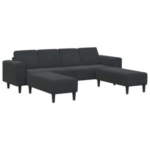 vidaXL Wohnzimmer Couch 3 stk. Schwarz