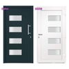 vidaXL Haust&uuml;r Aluminium und PVC Anthrazit 100x210 cm