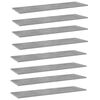vidaXL B&uuml;cherregal-Bretter 8 Stk. Betongrau 100x30x1,5cm Holzwerkstoff