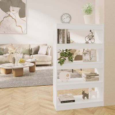 vidaXL Bücherregal/Raumteiler Weiß 80x30x135 cm Holzwerkstoff