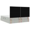 vidaXL Aufbewahrungsbett mit Matratze Hellgrau 160 x 200 cm Samt