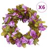 vidaXL Weihnachtskr&auml;nze Blumen 6 Stk. Helllila 250 cm