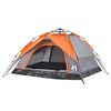 vidaXL Kuppel-Campingzelt 4 Personen Grau und Orange Quick Release