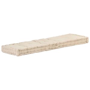 vidaXL Palettenkissen Baumwolle 120&times;40&times;7 cm Beige