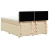 vidaXL Boxspringbett mit Matratze Creme 140x200 cm Stoff