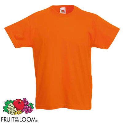Fruit of the Loom Original Kinder-T-Shirts 5 Stk. Orange Größe 128