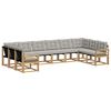 vidaXL Outdoor-Sofagarnitur 10 stk. Wei&szlig; und Hellgrau