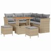 vidaXL Gartensofa-set 8 pcs Beige Poly-Rattan