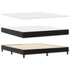 vidaXL Boxspringbett mit Matratze Schwarz 180 x 200 cm Kunstleder