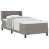 vidaXL Boxspringbett mit Matratze Taupe 100 x 200 cm Stoff