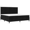 vidaXL Boxspringbett mit Matratze Schwarz 200 x 200 cm Stoff