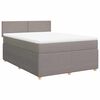 vidaXL Boxspringbett mit Matratze Taupe 160x200 cm Stoff