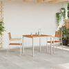 vidaXL Gartenstuhl 2 pcs &Ouml;l-Natur 56 x 54,5 x 87 cm Massivholz Teak