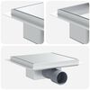 vidaXL 2 in 1 Duschabfluss Silber 20 x 20 cm Edelstahl 304
