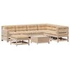 vidaXL 8-tlg. Garten-Lounge-Set mit Kissen Massivholz Kiefer