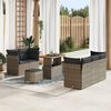 vidaXL Garten-Sofa-Set mit Kissen mit Speicher 8 pcs Grau