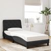 vidaXL Bett mit Matratze Schwarz 80x200 cm Samt