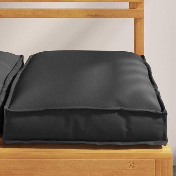 vidaXL Kissen 2 pcs Schwarz 40 x 40 x 8 cm Oxford-Stoff