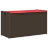 vidaXL Outdoor-Sitzbank mit Stauraum und Kissen Braun 100 cm