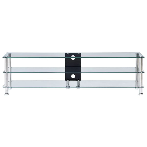 vidaXL TV-Tisch Transparent 150 x 40 x 40 cm Gehärtetes Glas