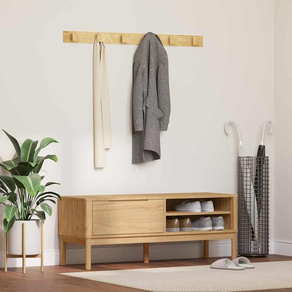 vidaXL Flurbank FLORO Wachsbraun 115 x 40 x 45 cm Massivholz Kiefer