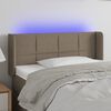 vidaXL LED Kopfteil Taupe 93x16x78/88 cm Stoff
