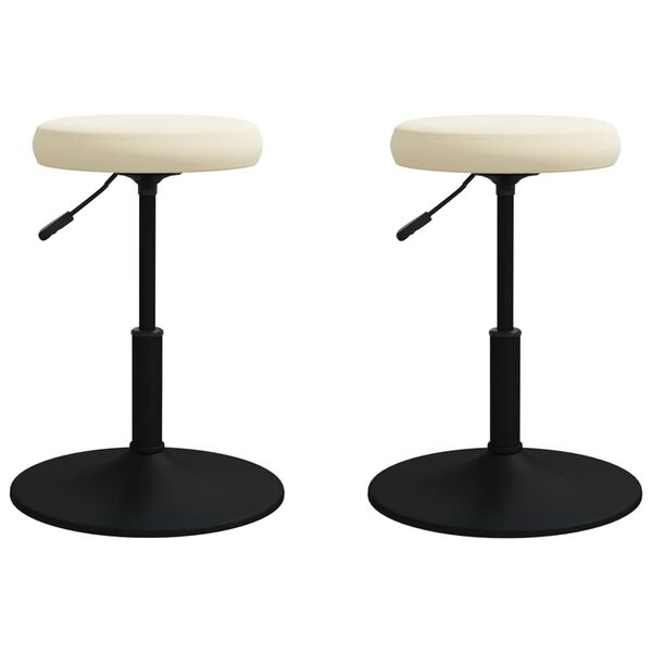 vidaXL Esszimmerst&uuml;hle 2 Stk. Creme Samt