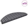 vidaXL Selbstklebende Treppenschoner 15 pcs Grau 65 x 21 x 4 cm