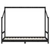 vidaXL Kinderbett Schwarz 90x190 cm Massivholz Kiefer