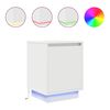 vidaXL Nachttische mit LED-Leuchten 2 Stk. Wei&szlig; 38x34x50 cm